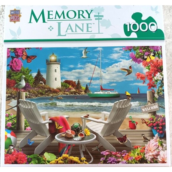 Coastal Escape 1000 Piece Jigsaw Puzzle Memory Lane 27" X 19" by MasterPieces - Picture 1 of 4